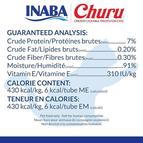 INABA Churu Cat Treats, Lickable, Squeezable Creamy Purée with Vitamin E, 0.5 Ounces per Tube, 100 Tubes Total, Tuna Variety thumbnail 8
