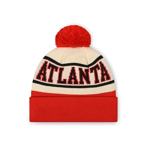 FOCO NFL Unisex-Adult NFL Retro Team Logo Heritage Stripe Pom Beanie Hat thumbnail 2
