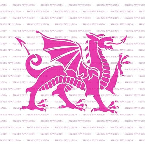 Medieval Dragon Stencil - Medieval, Stencils, Stencil, Dragon, Craft thumbnail 5