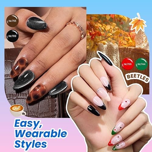 Beetles Deal Box Gel Nail Polish Kit with U V Light - 32 Colors Studio Essentials Gel Polish 68 Pcs Nail Kit with TPO & HEMA Free Base Coat Cat Eye Top Coat Home Salon DIY Nails Tools Gifts for Women thumbnail 8