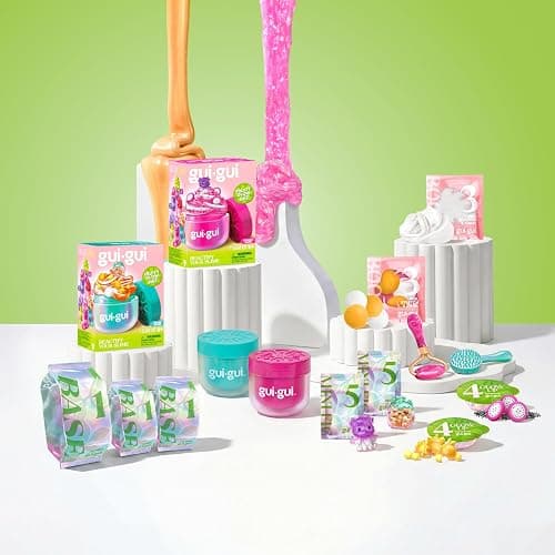 GUI GUI Fruity Glow Slime Kit, Crunch & Gloss Scented Slimes | Includes Gua Sha, Beauty Scoop, charms, booster, and collectible figurine in a slime kit for girls thumbnail 2