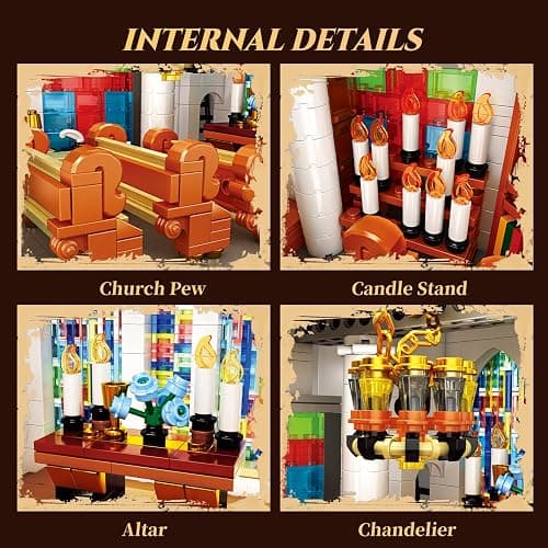 Reobrix Venice Church Building Block Sets for Adults with Lights 55014, Landmark Architecture Venice Santa Maria Della Salute Church Model, Collectible Italy Landmark Building Toy for Adullt (4270PCS) thumbnail 6