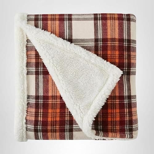 Eddie Bauer - Sherpa Throw Blanket for Couch 50x60 – Ultra Soft Reversible Fleece & Plush Sherpa Blanket, Warm Cozy Plaid Throw Blanket for Sofa, Bed, Living Room, Cabin Decor thumbnail 8