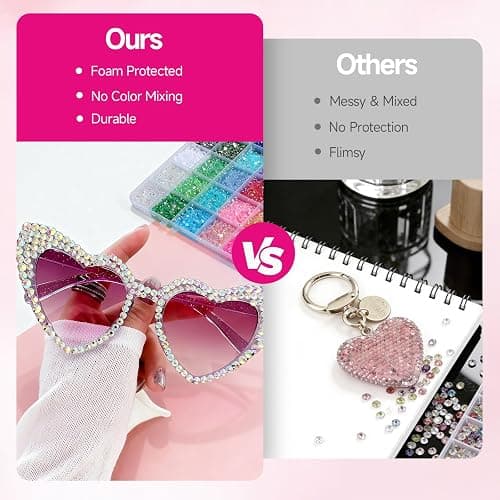 4mm Resin Rhinestones 40000Pcs, Bedazzling Kit with B7000 Glue, Tweezers & Pickup Pen, 40 Vibrant Colors for Nail Art, DIY Crafts, Clothes, Shoes, Graduation Cap, Jewelry, Art Painting & Decorations thumbnail 5