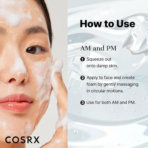 COSRX Low pH Good Morning Gel Face Cleanser, 5.07 fl oz, BHA Face Wash, Daily Mild Face Cleanser for Sensitive Skin, PH Balancing, Korean Skin Care, Korean Face Wash, Stocking Stuffers,Gifts For Women thumbnail 7