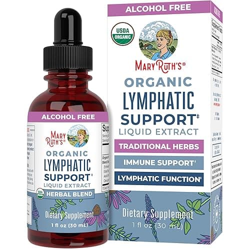 Lymphatic Support Drops by MaryRuth's | USDA Organic Lymphatic Cleanse Immune Support Supplement| Lymphatic Support with Echinacea & Elderberry | Blue Vervain | Vegan | Non-GMO | 30 Servings | - Image 1