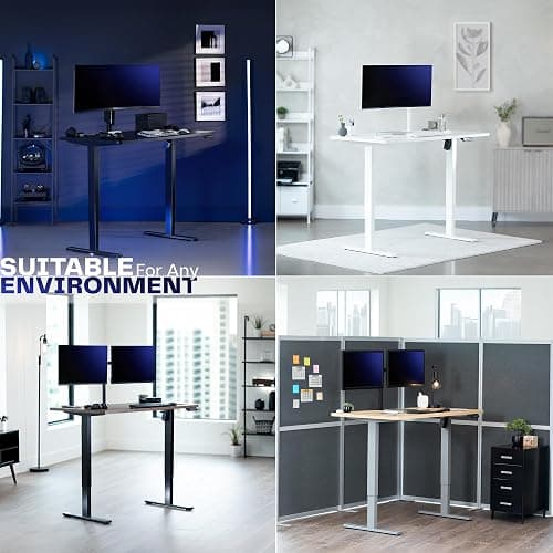 VIVO Electric 60 x 24 in Standing Desk, Memory Height Adjustment, 1B Series, One-Piece Reclaimed Wood Top, Black Frame, DESK-KIT-1B6P thumbnail 8