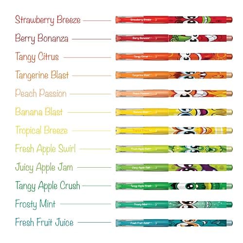 Scentos Scented Gel Pens Set – 24 Pack Neon Colors – Fine Tip Pens for Kids & Adults – Fruity Scents – Fun Art Supplies for Drawing, Coloring, Scrapbooking, Journaling & School thumbnail 7