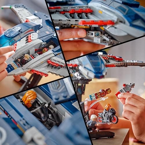 LEGO Marvel Avengers: Age of Ultron Quinjet - Kids Toy for Boys and Girls, Ages 12+ - Avengers Toy with 5 Marvel Action Figures - Collectible Decor & Playset - Gift Idea for Birthdays - 76325 thumbnail 3