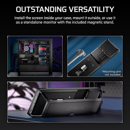 Corsair XENEON Edge 14.5" 2K Portable LCD HDMI USB C Touchscreen – Smoke | 2560 x 720, 60Hz, AHVA, USB C DP Alt Mode, Internal and External Mounting, 5-Point Multi-Touch, iCUE, for Windows PC thumbnail 6