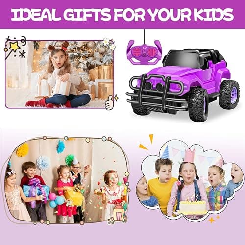 Ynybusi Remote Control Car RC Racing Cars, 1:20 Scale Remote Control Monster Truck, 2.4Ghz LED Light Off-Road Rc Cars,Toy Cars for Kids Boys Girls 6 7 8 9 10 Years Old (Purple) - Purple thumbnail 5