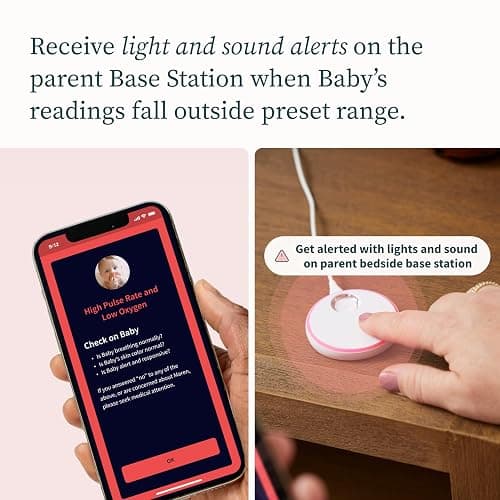 Dream Sock – Smart Wearable Baby Monitor - Infant Pulse Oximeter Tracks Oxygen & Heart Rate | Parents Receive Alerts, Sleep & Health Insights via App | FDA Cleared thumbnail 3