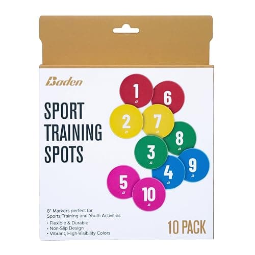 Baden | Sport Trainer Spot Markers | 8" Size | 10 Markers | 5 Assorted Colors - Image 1