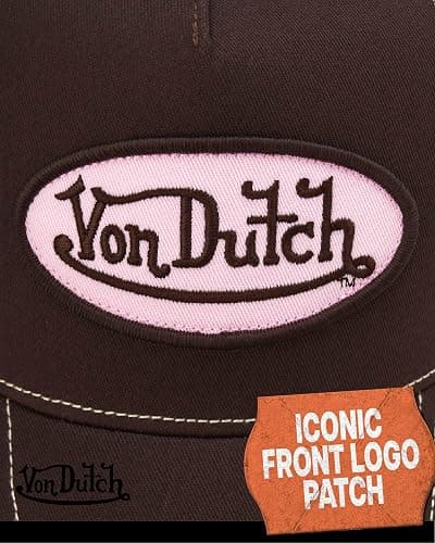 Von Dutch Unisex Trucker Hat - Curved Bill Mesh Back Retro Classic Adjustable Snapback Baseball Cap for Men and Women thumbnail 6