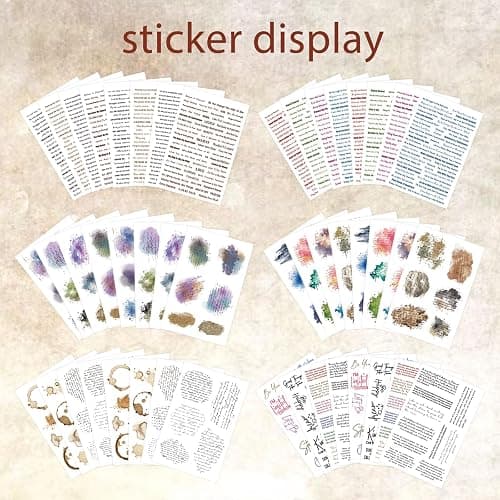 ZHIJIANHZ Transparent PET Quote Stickers, 48 Sheets 1100+ Pcs Scrapbook Supplies, Word Stickers for Journaling, Vision Board, Card Making, Junk Journal thumbnail 9