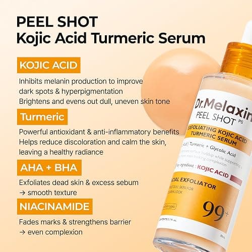 Dr.Melaxin Peel Shot Glow Rice Peeling Ampoule 80ml, Dead Skin Gentle Exfoliating Ampoule with Rice Water Extract, AHA BHA, Niacinamide, Daily Skin Texture Care, Korean Skincare (Kojic Acid) thumbnail 5