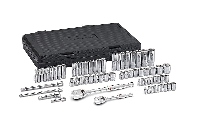GEARWRENCH 68 Pc. 1/4" & 3/8" Drive Mechanics Tool Set, 6 & 12 Pt., Standard & Deep, SAE/Metric - 83000 - Image 1