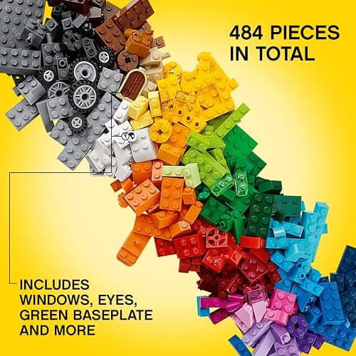 LEGO Classic Medium Creative Brick Box 10696 Building Toy Set - Featuring Storage, Includes Train, Car, and a Tiger Figure, and Playset for Kids, Boys, and Girls Ages 4-99 thumbnail 7