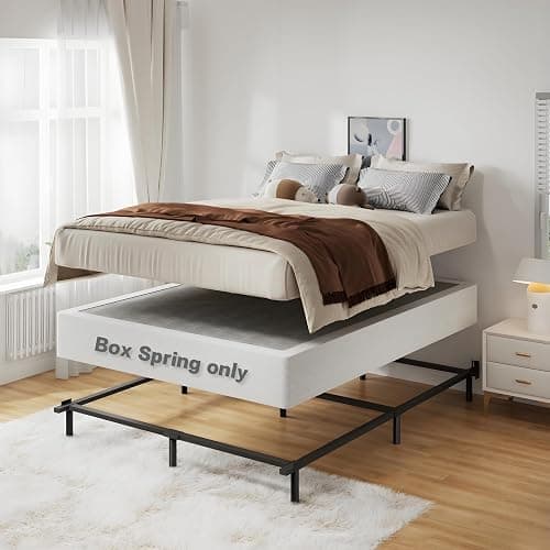 Snaye Queen Size Box Spring Bed Base 9 Inch, 3000lbs Heavy Duty Box Spring Queen Metal Mattress Foundation, Tool-Free Easy Assembly, Noise Free thumbnail 3