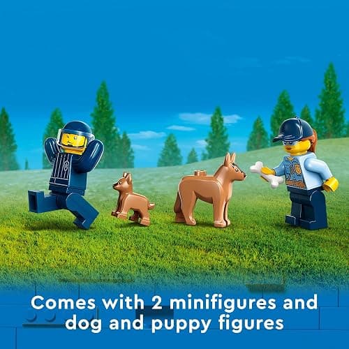 LEGO City Mobile Police Dog Training 60369, SUV Toy Car with Trailer, Obstacle Course and Puppy Figures, Animal Playset for Boys and Girls Ages 5 Plus thumbnail 6