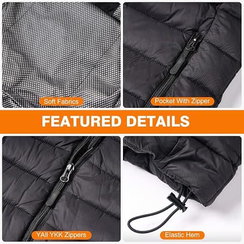 PYALT Kids Heated Vest Boys Girls Heated Vest with battery pack included 7.4V 10000mAh Outdoor Kids Heated Coat thumbnail 5