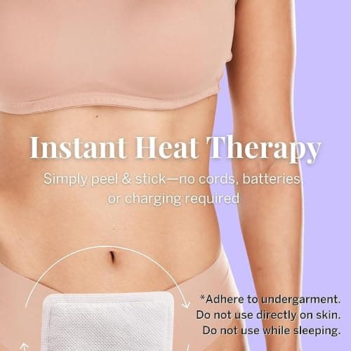 Pixie Period Cramps Menstrual Pain Relief Heat Patches - Lower Abdominal & Back Ache Therapy - Natural Alternative to Lidocaine ICY Hot - Up to 8 Hours - 3 Count Discreet Disposable Heat Pads thumbnail 4