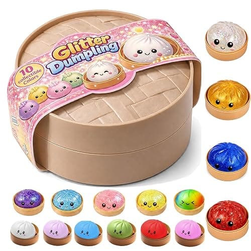 Glitter Dumplings - Rainbow Glittering Dumpling Squishy Mystery Box，Mystery Dumplings Squishy Glitter (Blind Box) - Image 1