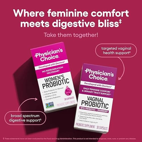 Physician's CHOICE Probiotics for Women - PH Balance, Digestive, UT, & Feminine Health - 50 Billion CFU - 6 Unique Strains for Her - Organic Prebiotics, Cranberry Extract+ - Women Probiotic - 30 CT thumbnail 6