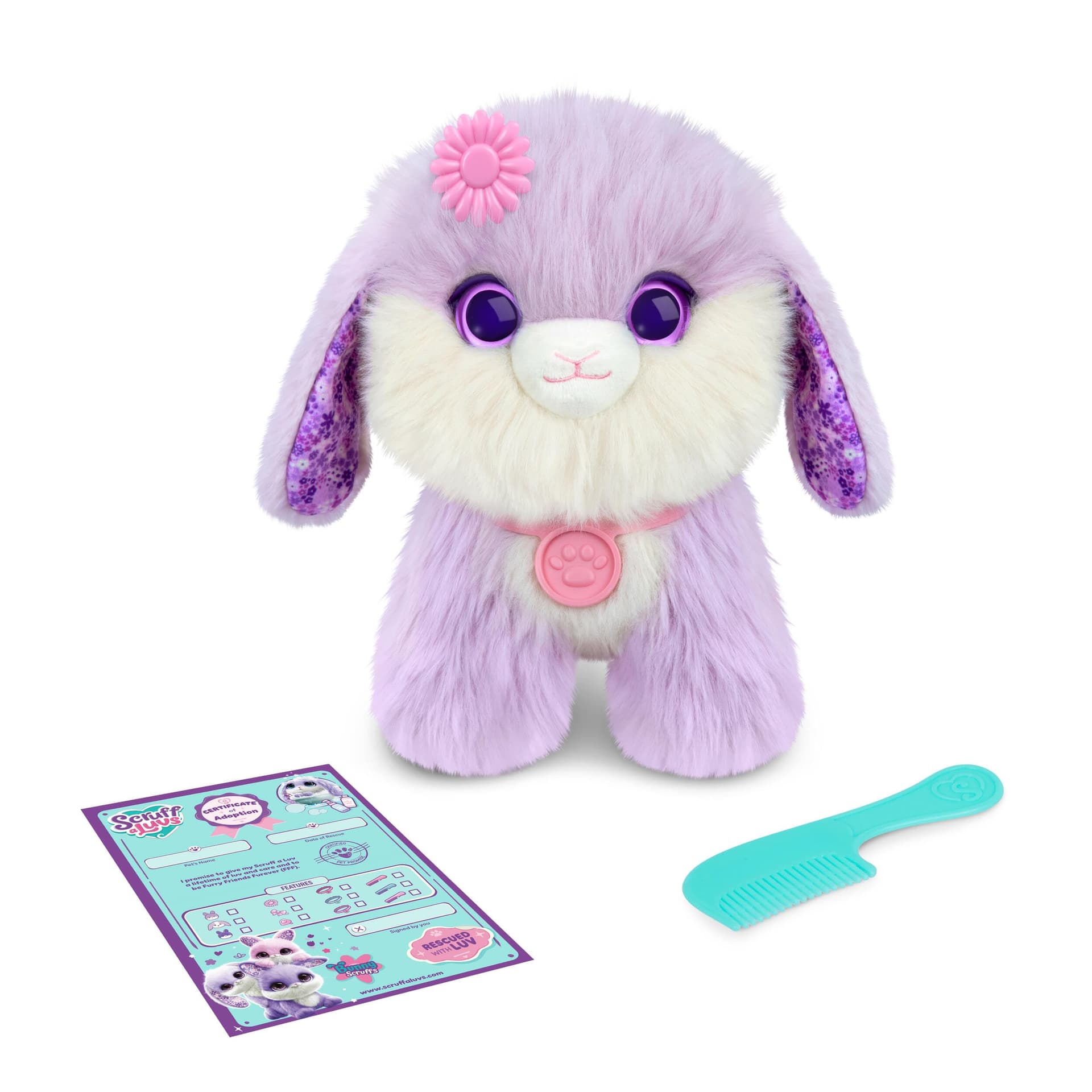 ScruffaLuvs Bunny Scruffs - Mystery Plush Toy, 14cm (5.5") Tall - Wash to Reveal a Bunny Scruff, Includes (29cm) 11.4" Deluxe Pet Carrier. Styles May Vary thumbnail 2