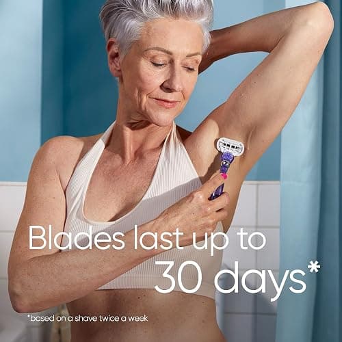 Gillette Venus Extra Smooth Swirl Women’s Razor, 1 Refill Razor Cartridges, Pivoting Reusable Handle and Shower Holder thumbnail 4