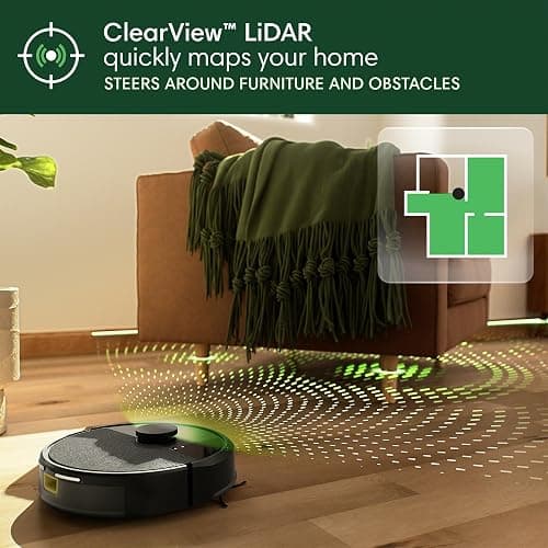 iRobot Roomba 105 Vac Robot Vacuum - Easy to use, Intense Power-Lifting Suction, LiDAR Navigation, Multi-Surface Cleaning, Cleans in Neat Rows, Self-Charging thumbnail 5