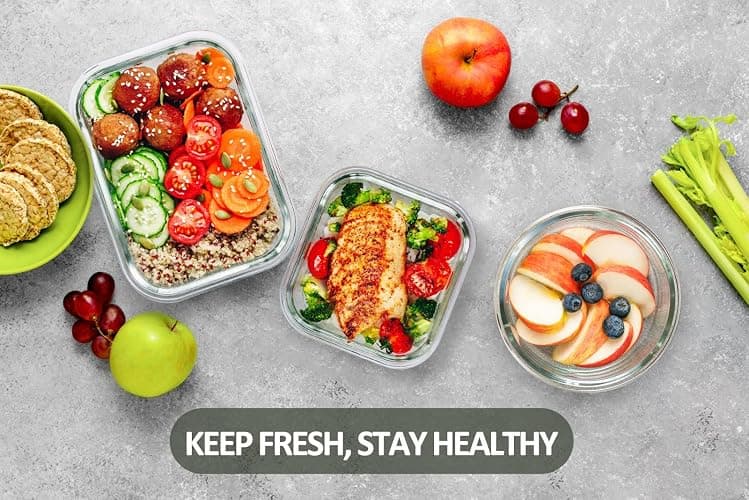 M MCIRCO 24-Piece Glass Food Storage Containers with Upgraded Snap Locking Lids,Glass Meal Prep Containers Set - Airtight Lunch Containers, Microwave, Oven, Freezer and Dishwasher thumbnail 6