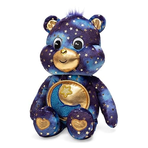 Basic Fun Care Bears Bedtime Bear Collectors Edition 35cm Medium Plush | Collectible Cute Plush Toy with Light-Up Belly, Cuddly Toys for Children, Cute Teddies Suitable for Girls and Boys Ages 4+ thumbnail 4
