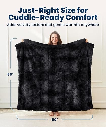 Everlasting Comfort Faux Fur Throw Blanket - Soft, Fluffy, Fuzzy, Plush, Thick Throws thumbnail 2