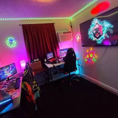 GGK Majora's Mask LED Sign LoZ Neon Sign for Room Wall Decor Gamer Gifts Zelda Mask Game Room Decor LED Neon Light for Zelda Fans (Majoras Mask) - Mask thumbnail 7