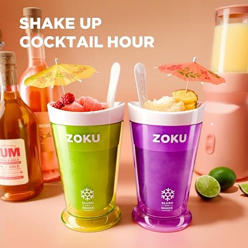 ZOKU Original Slush and Shake Maker, Compact Make and Serve Cup with Freezer Core Creates Single-Serving Smoothies, Slushies and Milkshakes in Minutes, BPA-free, Blue thumbnail 9