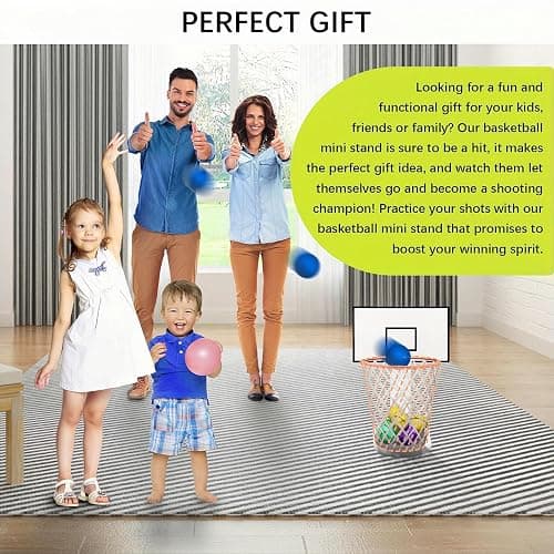 LXURY Basketball Hoop Trash Can(NO Wastebasket), Mini White Backboard, Fun Wastebasket Backboard,Basketball Hoop, for Home, Kitchen, Living Room, Bedroom, Office, Coffee Shop, Gym thumbnail 5