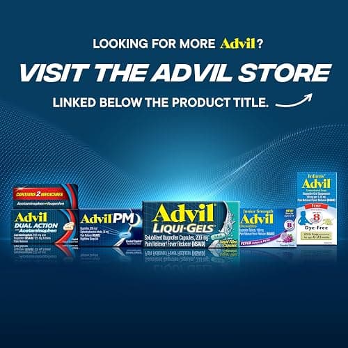 Advil Pain Reliever and Fever Reducer, Pain Relief Medicine with Ibuprofen 200mg for Headache, Backache, Menstrual Pain and Joint Pain Relief - 300+24 Coated Tablets thumbnail 12
