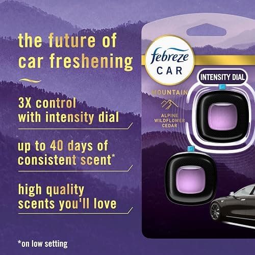 Febreze Car Mountain Scent Air Freshener Vent Clip,.07 oz,(Pack of 4) thumbnail 2