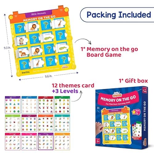 Smartivity Memory Matching Game for Kids 3-6 Years | 12 Theme Cards & 3 Level Challenges | Preschool Learning Toy | Birthday Gift for Boys & Girls Ages 3,4,5,6 thumbnail 3