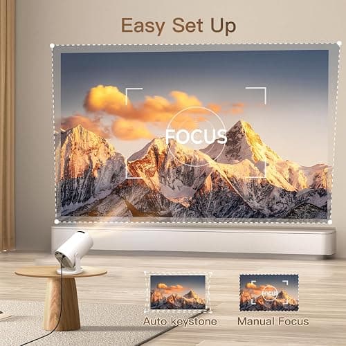[Built-in Apps & 2026 Upgraded] WEMI Mini Portable Projector Mini Projecteur Portatif with WiFi 6 and Bluetooth 5.4 for Bedroom Smart Movie for iPhone Cell Phone Android OptiBarrel 500 thumbnail 6