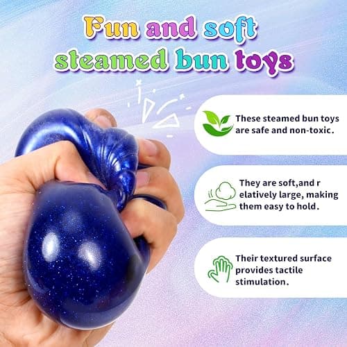 OWUWJK Dumplings Squishys Mystery Box, Random 1 of 24 Colors,Slow Rising Squeeze Toy, Sensory Fidget Toys for Anxiety Relief,Collectible Holiday & Birthday Gift for Kids & Adults (Color Blind Box) thumbnail 3