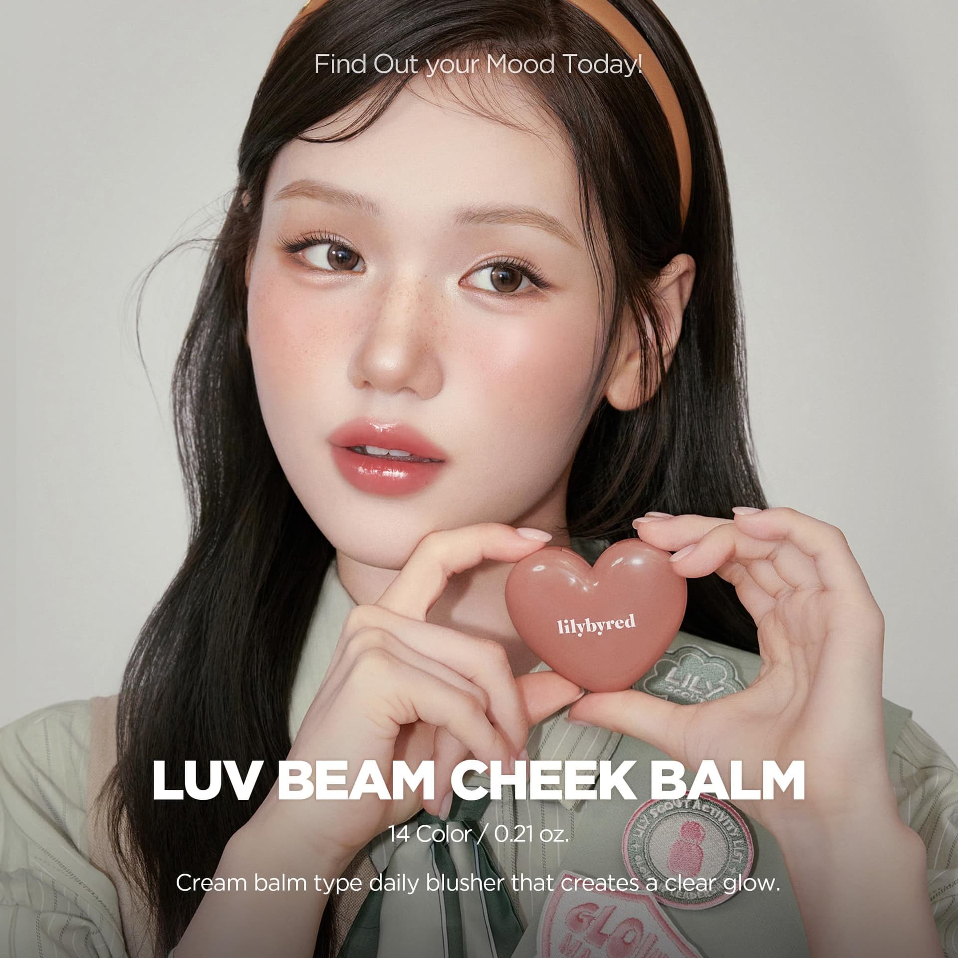 Lily By Red Luv Beam Cheek Balm (1, 03#Mood Rose, corazon chico) thumbnail 2