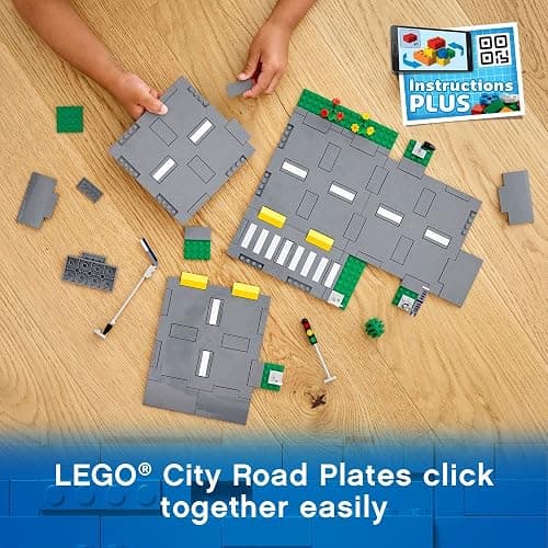 LEGO City Road Plates 60304 - Building Toy Set, Featuring Traffic Lights, Trees, Glow in The Dark Bricks, Combine City Series Sets, Great Gift for Kids, Boys, and Girls Ages 5+ thumbnail 6