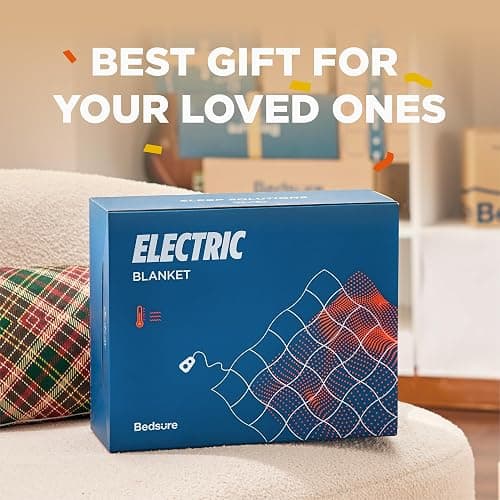 Bedsure Electric Blanket Queen Size - Dual Control Heated Blanket Queen, GentleSoft Fast Heating with 10 Time Settings & 10 Heat Settings, Warm Gift for Grandma (84x90 inches, Grey) thumbnail 9