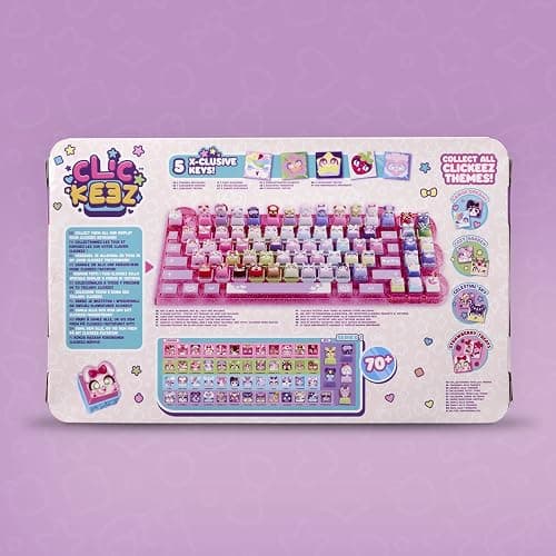 Goliath - CLICKEEZ Keyboard MegaPack - 1 Clavier + 15 Touches Keycaps Cliquables Kawaii + 1 Porte Clés - Keycaps à Clipser - 70 Personnages à Collectionner - Jouet Fidget ASMR - Idée Cadeau dès 6 Ans thumbnail 12