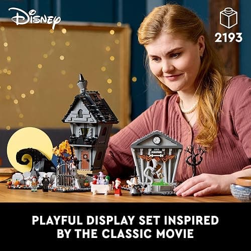 LEGO Disney Tim Burton's The Nightmare Before Christmas Decor - Building Set for Adults for Display, Ages 18+ - Collectible DIY Craft for Fans of Iconic Movie with Minifigures Included - 21351 thumbnail 3