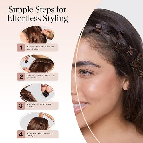 Kitsch Small Hair Clips for Women, Recycled Plastic Small Claw Clips & Mini Claw Clips for Hair, Mini Hair Clips for Thin Hair, Stays In Place Without Pulling or Snagging, Durable & Sturdy Plastic, Ideal Gifts for Women - 16 pcs (Tortoise & Black) thumbnail 6