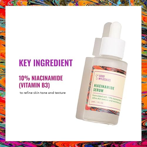 Good Molecules Niacinamide Serum - 10% Niacinamide to Target Acne, Nourishment, and Skin Tone - Ultra Hydrating Serum and Brightening Skin Care for Face thumbnail 3