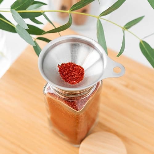 SAVVY & SORTED Glass Spice Jars with Label, 24PK Bamboo Jar Spices Set 4oz, 374 Spice Labels, Pepper Grinder, Empty Herb Seasoning Containers, Funnel and Shaker Lids thumbnail 2